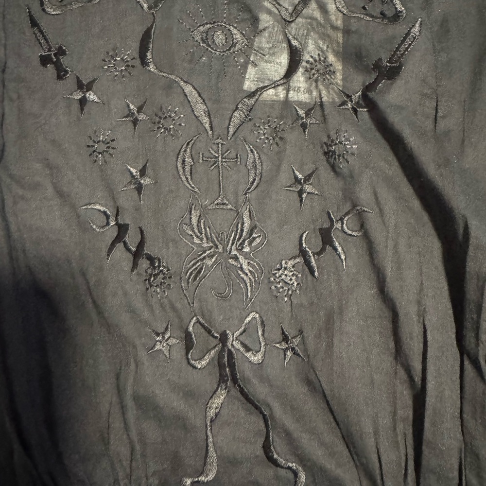 MOTHER Black Sheer Embellished Sleeveless Blouse - Picture 11 of 11
